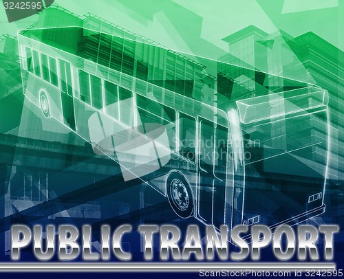Image of Public transport Abstract concept digital illustration