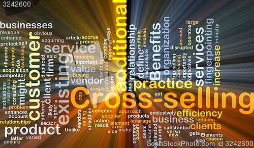 Image of Cross-selling background concept glowing