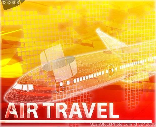 Image of Air travel Abstract concept digital illustration
