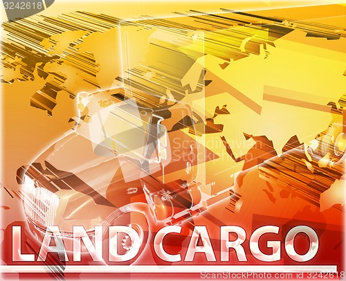 Image of Land cargo Abstract concept digital illustration