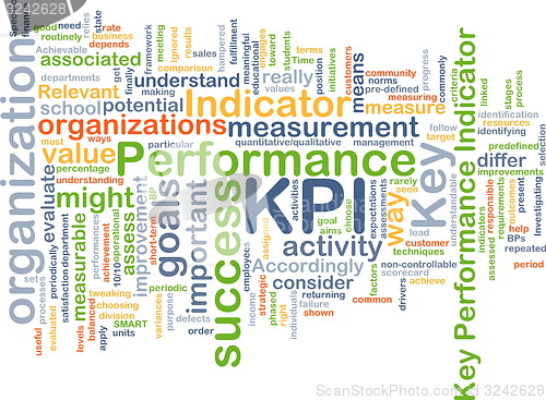 Image of KPI wordcloud concept illustration