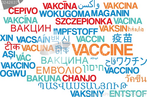 Image of Vaccine multilanguage wordcloud background concept
