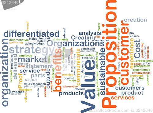 Image of Value proposition background concept