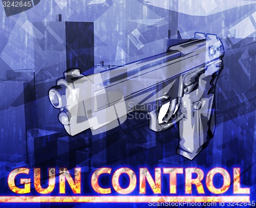 Image of Gun control Abstract concept digital illustration