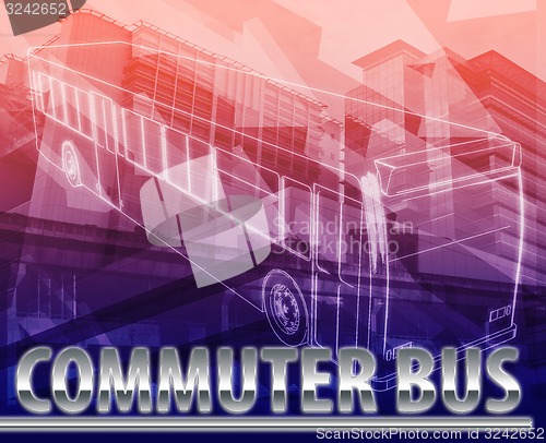 Image of Commuter bus Abstract concept digital illustration