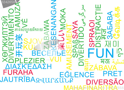 Image of Fun multilanguage wordcloud background concept