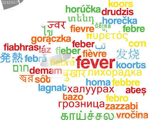 Image of Fever multilanguage wordcloud background concept