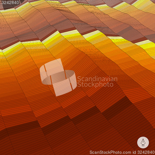 Image of Abstract landscape background. Mosaic vector illustration. 