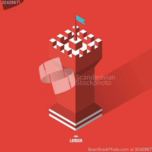 Image of Tower. 3d vector illustration.