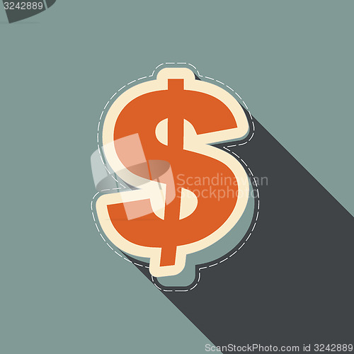 Image of Vector dollar stickers.
