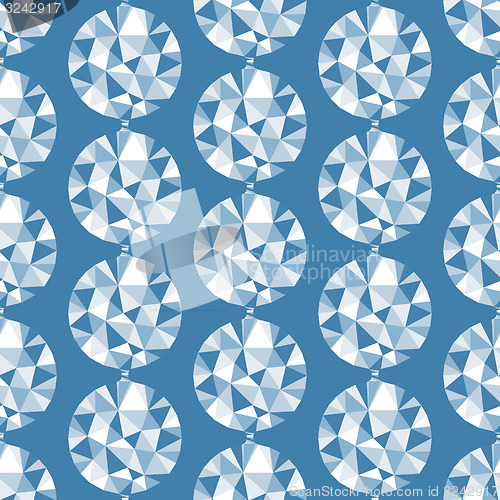 Image of Geometric seamless pattern with gems. Vector illustration.