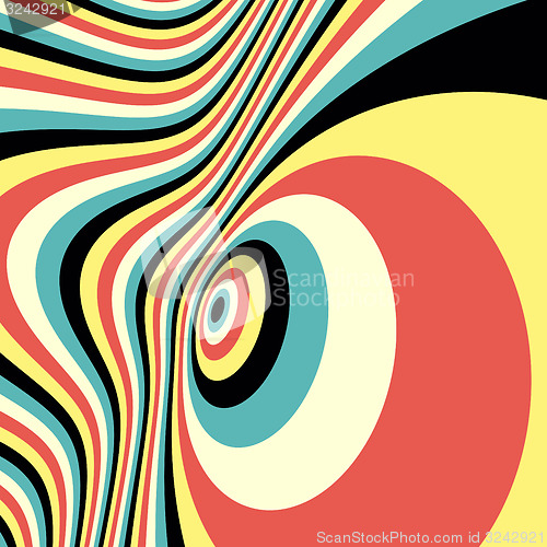 Image of Abstract swirl background. Pattern with optical illusion. 