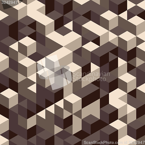 Image of Abstract 3d background. Wall of cubes. Vector illustration. 