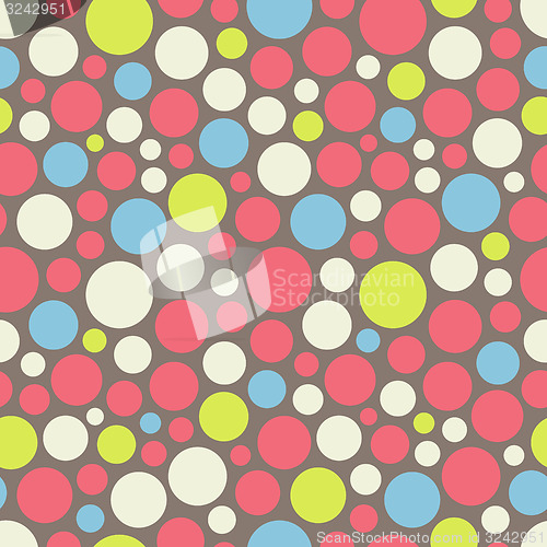 Image of Seamless festive background from circles.  Vector Illustration. 