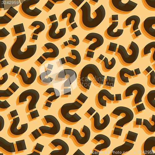 Image of Questions. Seamless pattern. Vector illustration. 