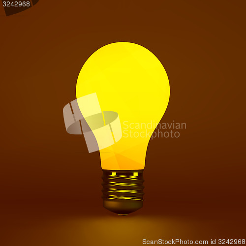 Image of Lightbulb idea symbol. 3d vector illustration. 