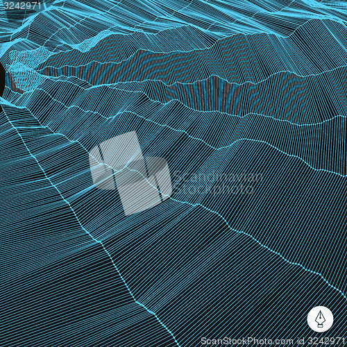 Image of Network abstract background. 3d technology vector illustration. 