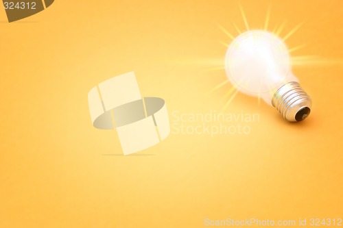 Image of Background with lit lightbulb