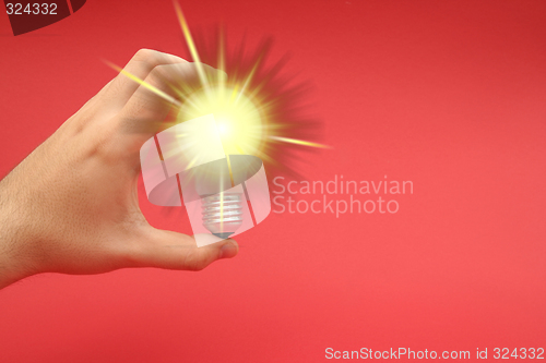 Image of Background with lit lightbulb