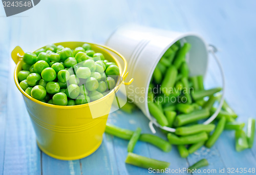 Image of green peas and bean