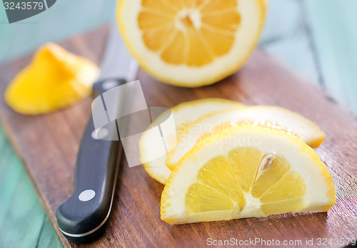 Image of lemon on board