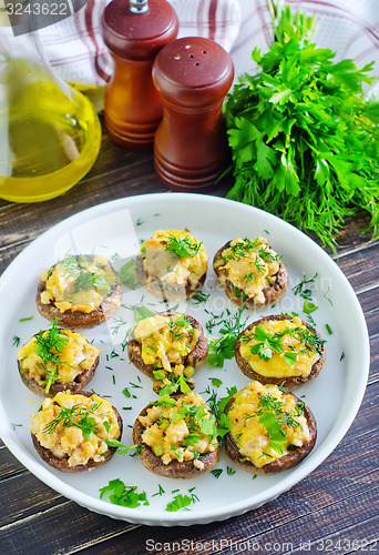 Image of mushroom with cheese