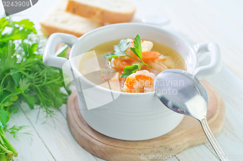 Image of soup with shrimps