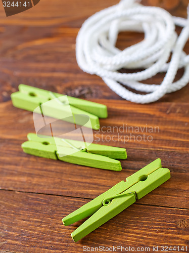 Image of rope and clothespin