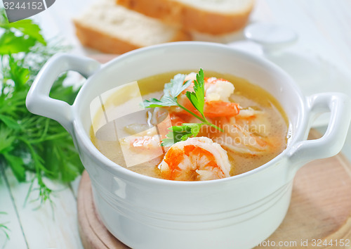 Image of soup with shrimps