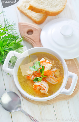 Image of soup with shrimps