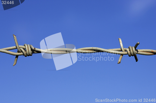 Image of Barbed wire fence detail
