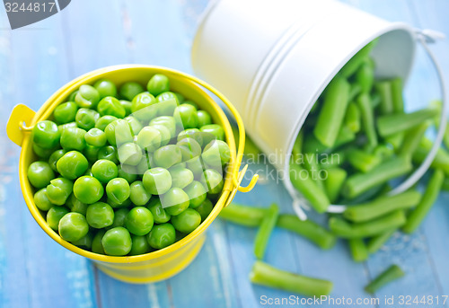 Image of green peas and bean