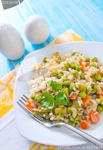 Image of rice with vegetables