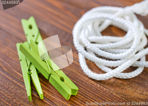 Image of rope and clothespin