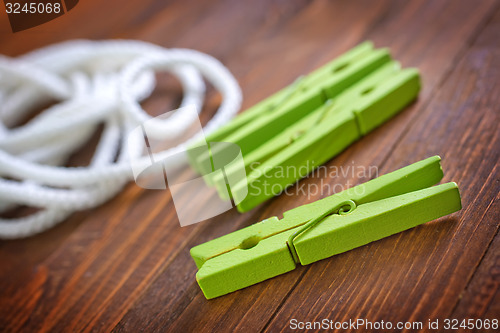 Image of rope and clothespin