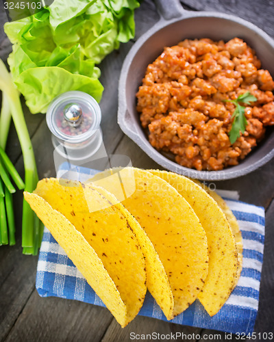 Image of ingredients for taco