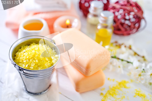 Image of sea salt and soap