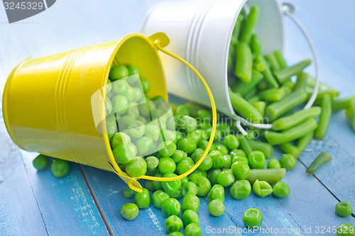 Image of green peas and bean