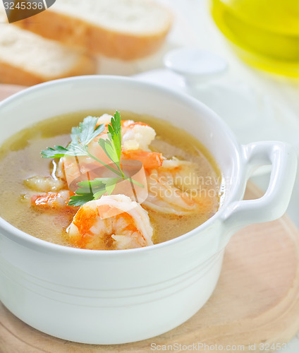 Image of soup with shrimps