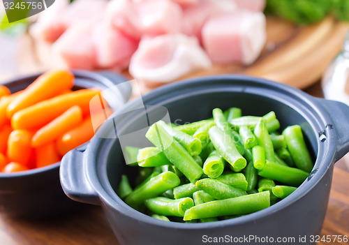 Image of raw meat and vegetables