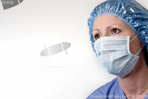 Image of Lady Surgeon on white background