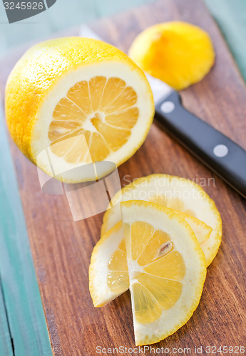 Image of lemon on board