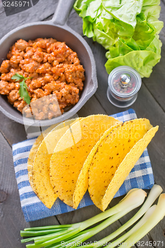 Image of ingredients for taco