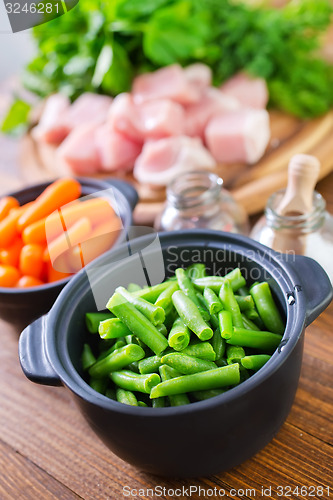 Image of raw meat and vegetables