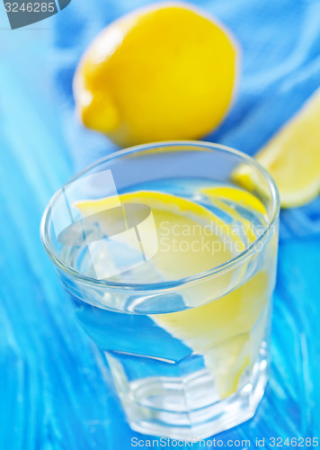 Image of water with lemons