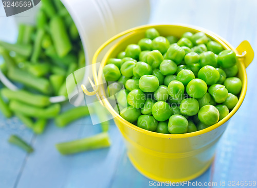 Image of green peas and bean