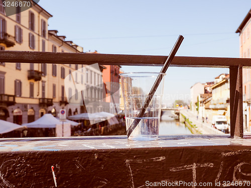 Image of Retro look Naviglio Grande Milan