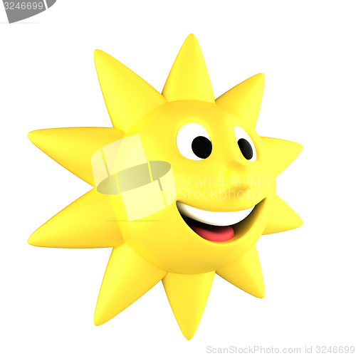 Image of Yellow sun smiling