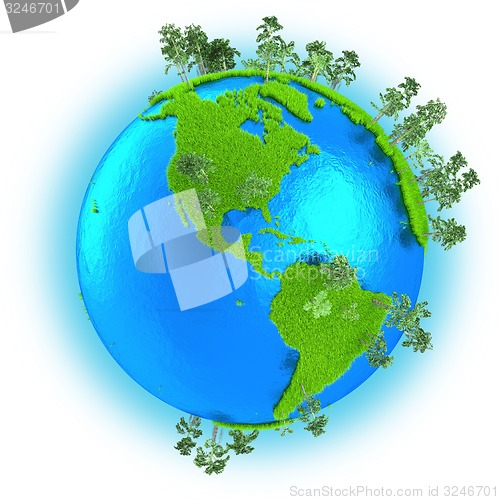 Image of Americas on planet Earth