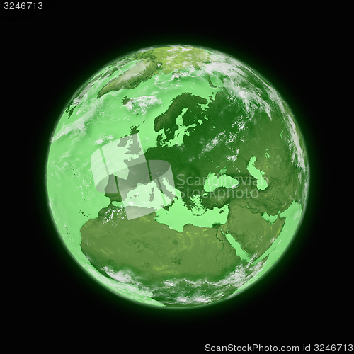 Image of Europe on planet Earth
